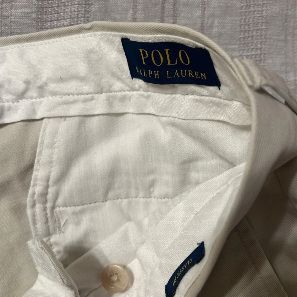 Ralph Lauren Polo Tan Classic Fit Pants Flat Front